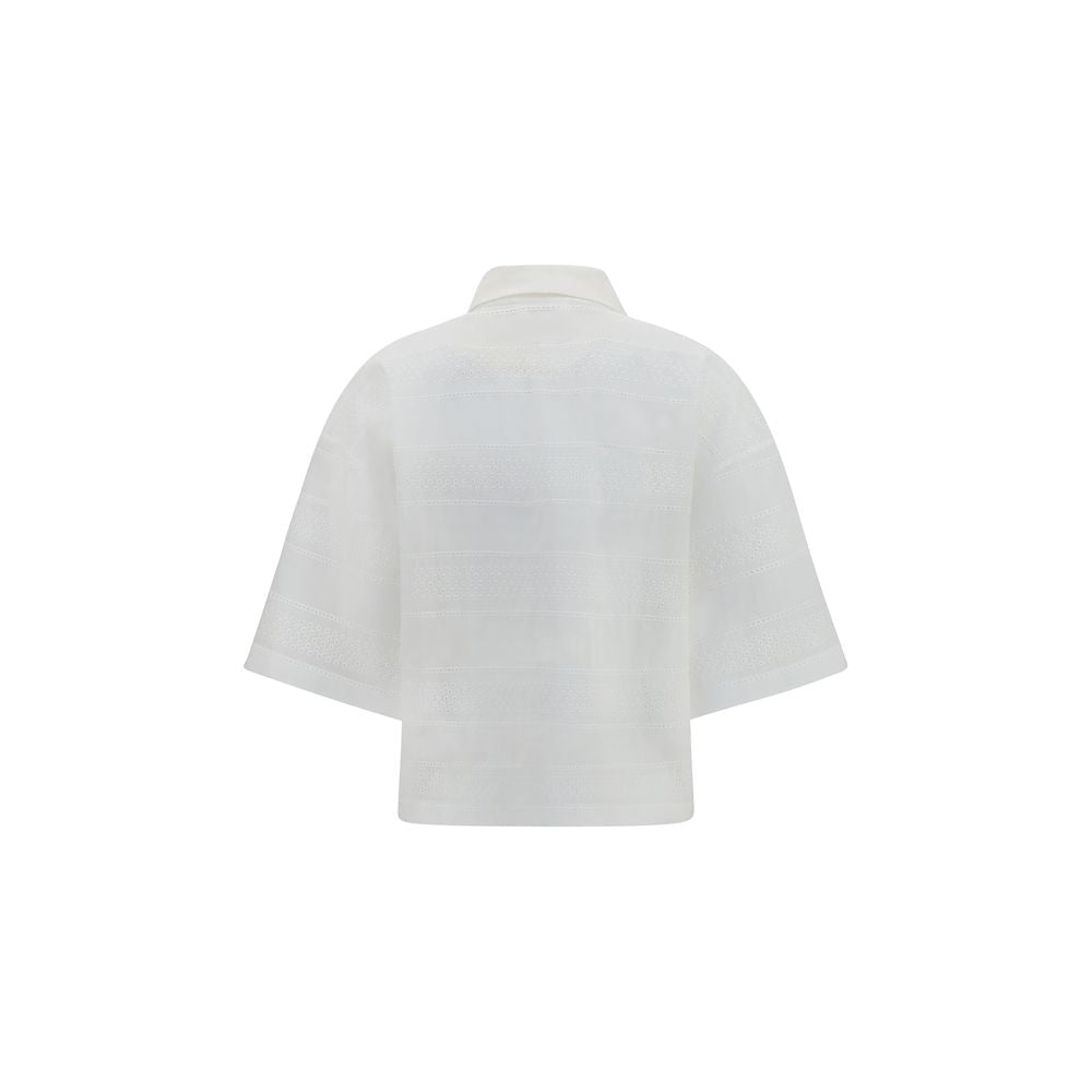 Brunello Cucinelli White Cotton Polo Shirt | Regal Royce