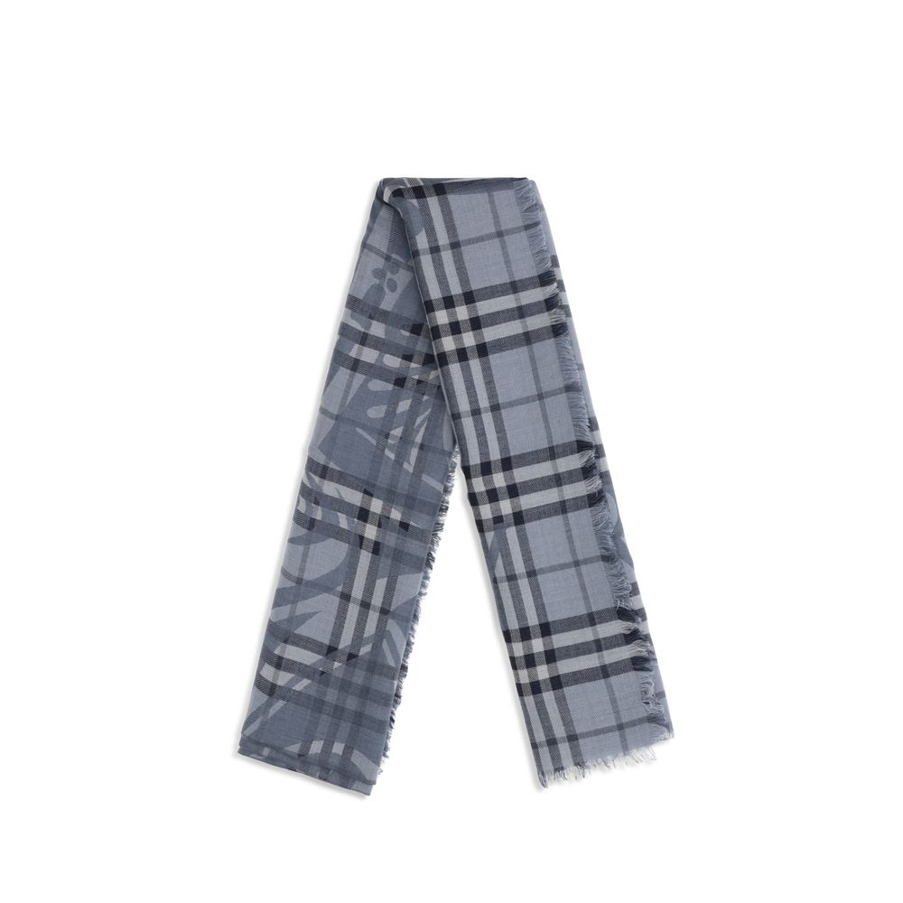 Burberry Blue Wool Oves Aries Foulard | Regal Royce