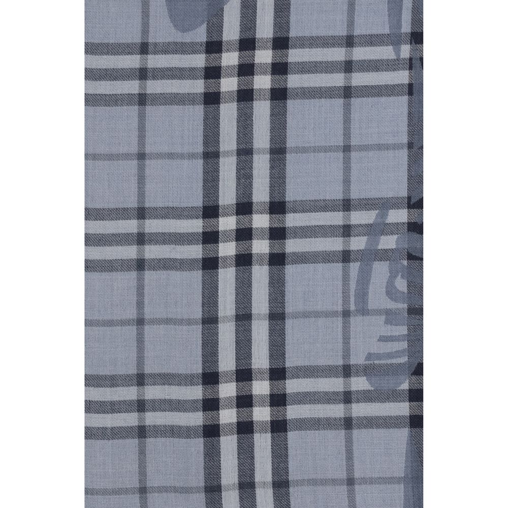 Burberry Blue Wool Oves Aries Foulard | Regal Royce