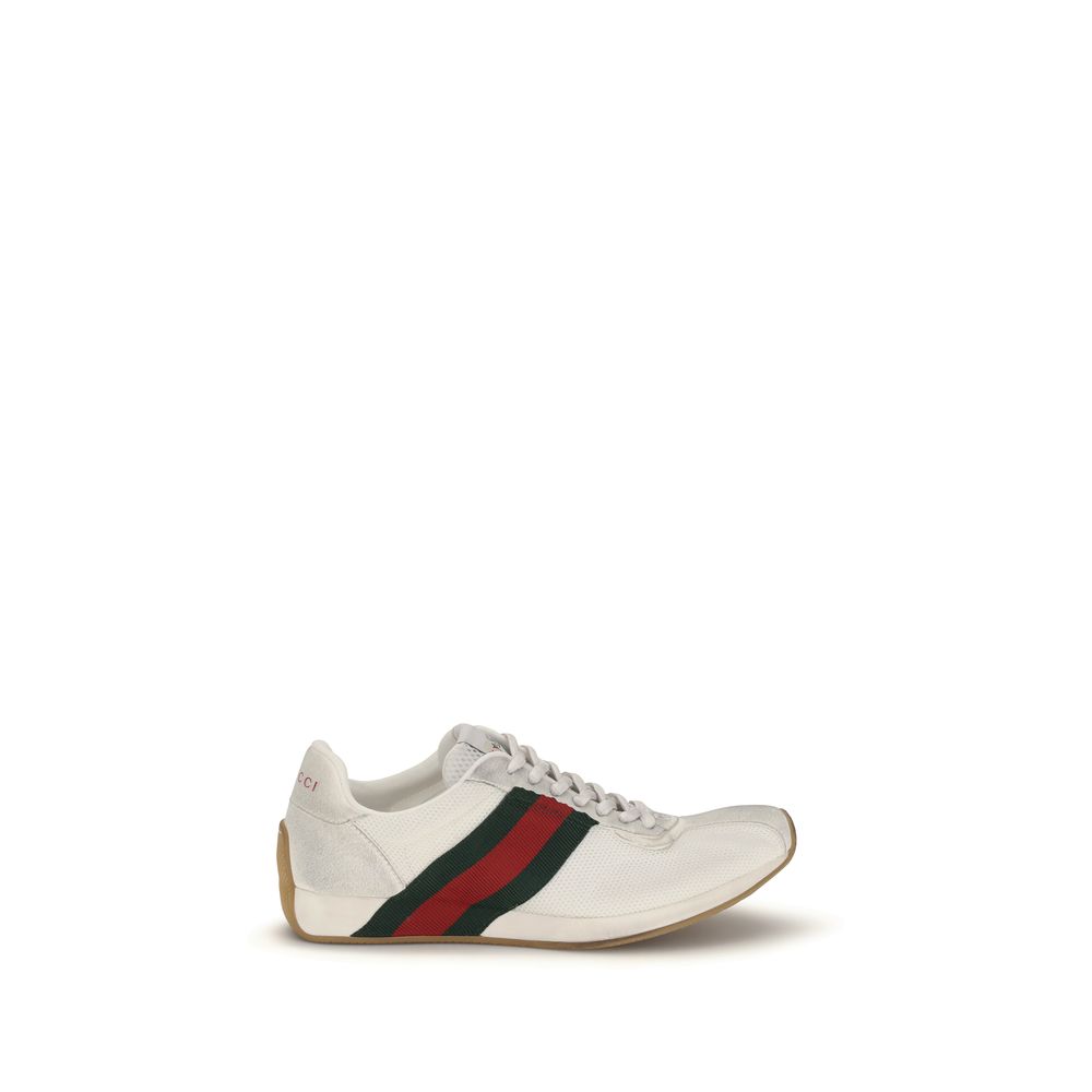 Gucci White Polyester Athletic Sneakers | Regal Royce