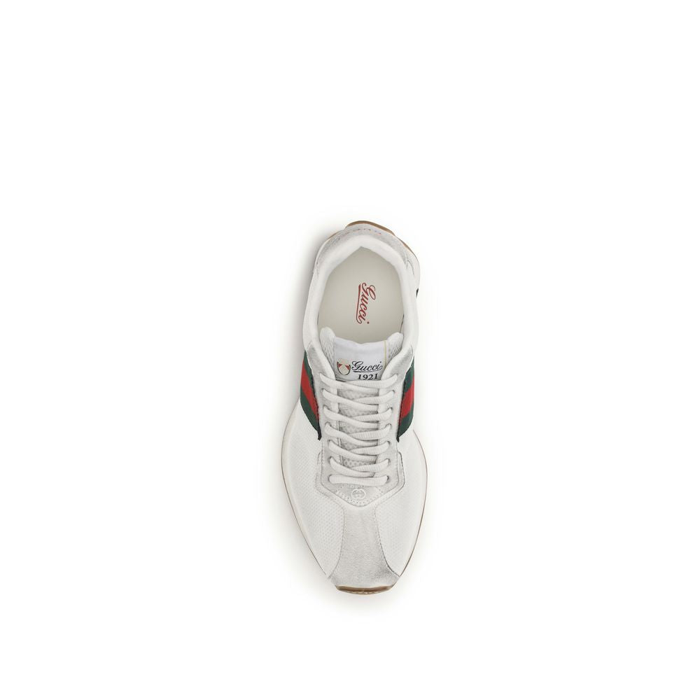 Gucci White Polyester Athletic Sneakers | Regal Royce