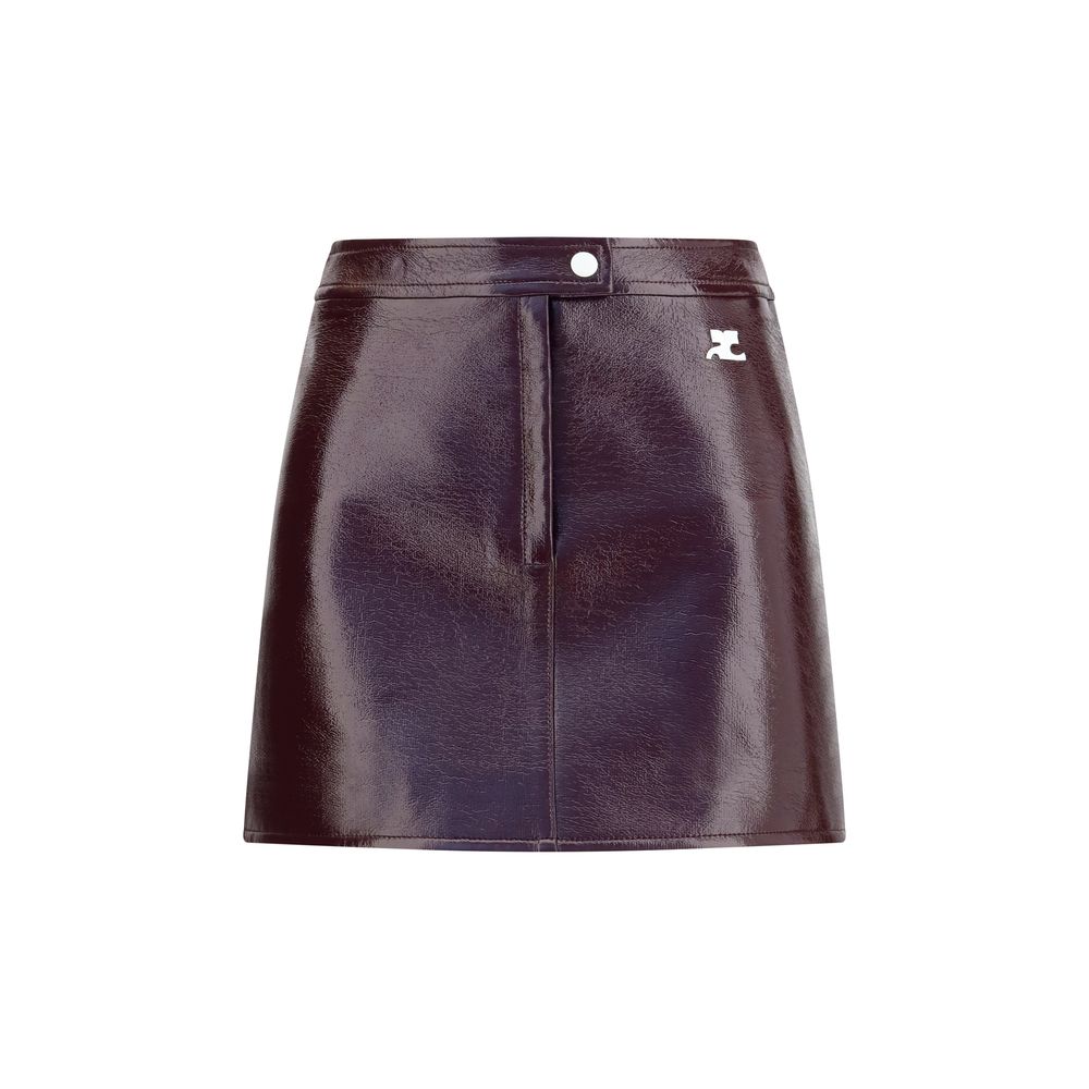 Courrèges Bordeaux Cotton Mini Skirt | Regal Royce
