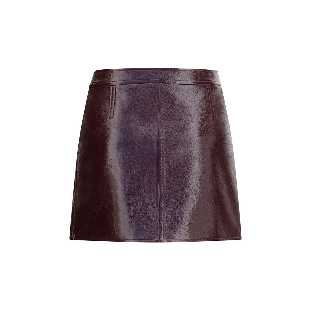 Courrèges Bordeaux Cotton Mini Skirt | Regal Royce