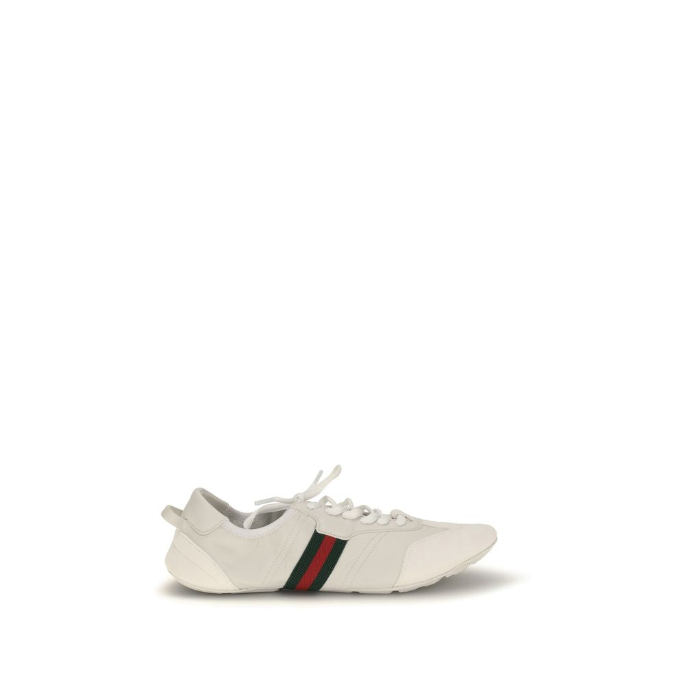 Gucci White Calf Leather Bos Taurus Low Top Sneakers | Regal Royce