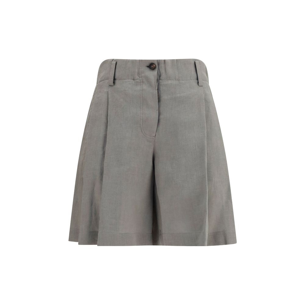 Brunello Cucinelli Bicolor Linen Bermuda Shorts | Regal Royce