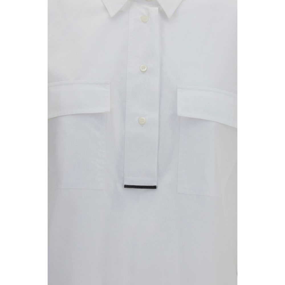 Brunello Cucinelli White Cotton Dress Shirt | Regal Royce