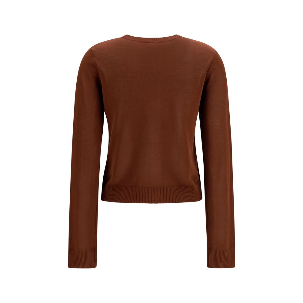 Ganni Brown Cotton Cardigan | Regal Royce