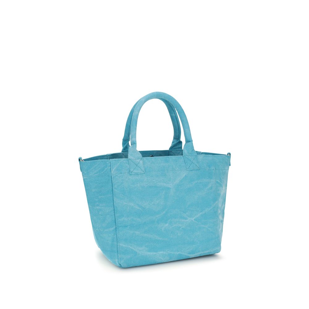 Ganni Blue Recycled Cotton Shoulder Bag | Regal Royce
