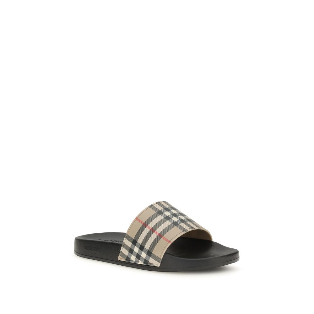 Burberry Black Rubber Slides | Regal Royce