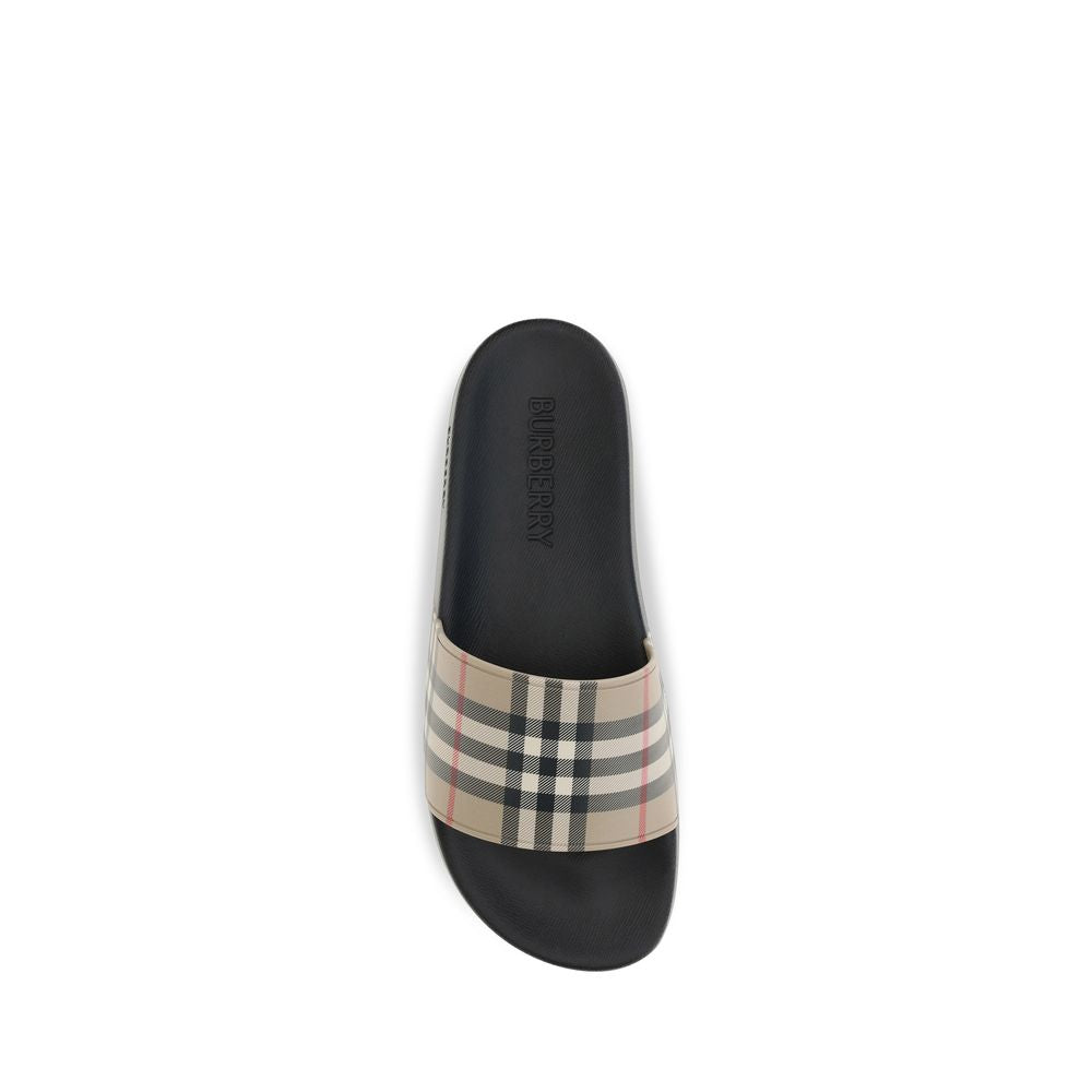 Burberry Black Rubber Slides | Regal Royce