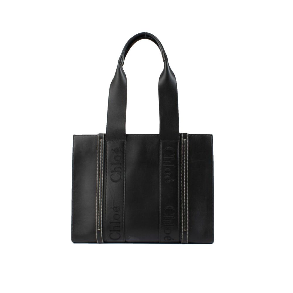 Chloé Black Leather Tote Bag | Regal Royce