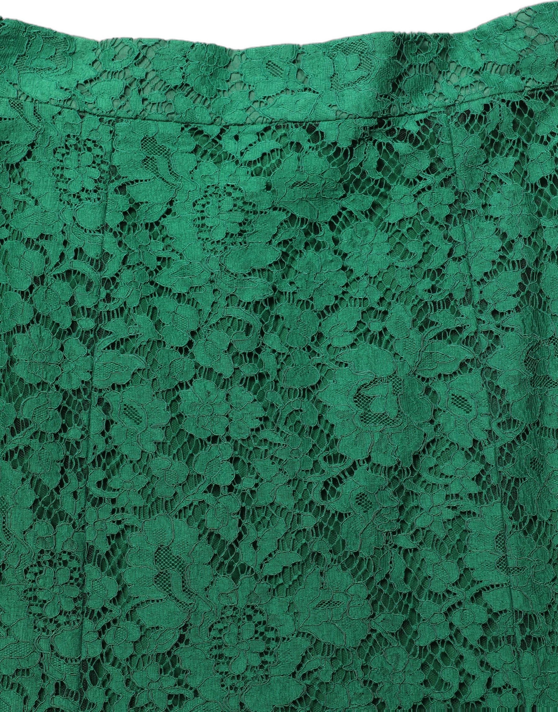 Dolce & Gabbana Green Lace High Waist Mermaid Midi Skirt | Regal Royce