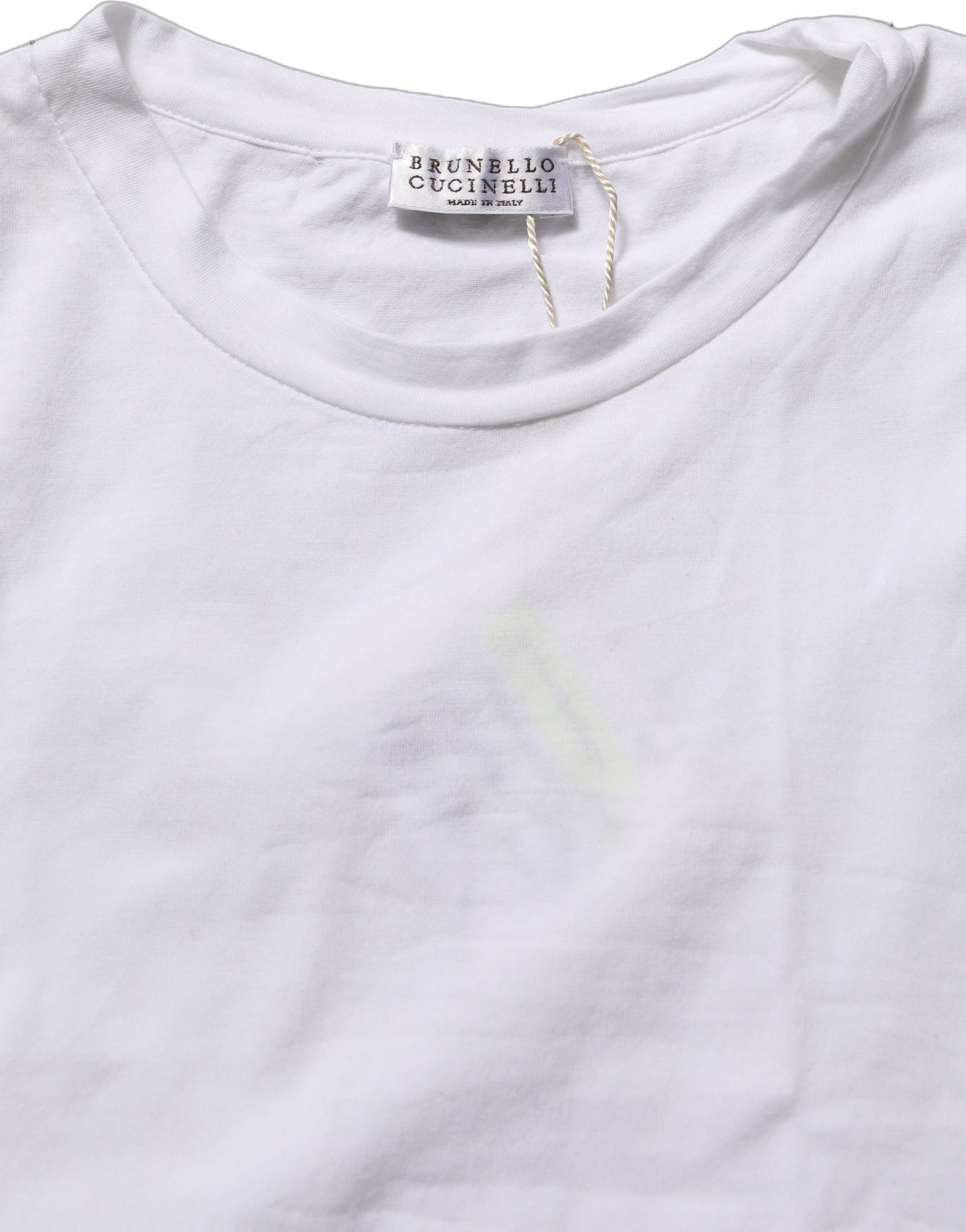 Brunello Cucinelli White SleeveLess Crew Neck Tank Blouse Top | Regal Royce