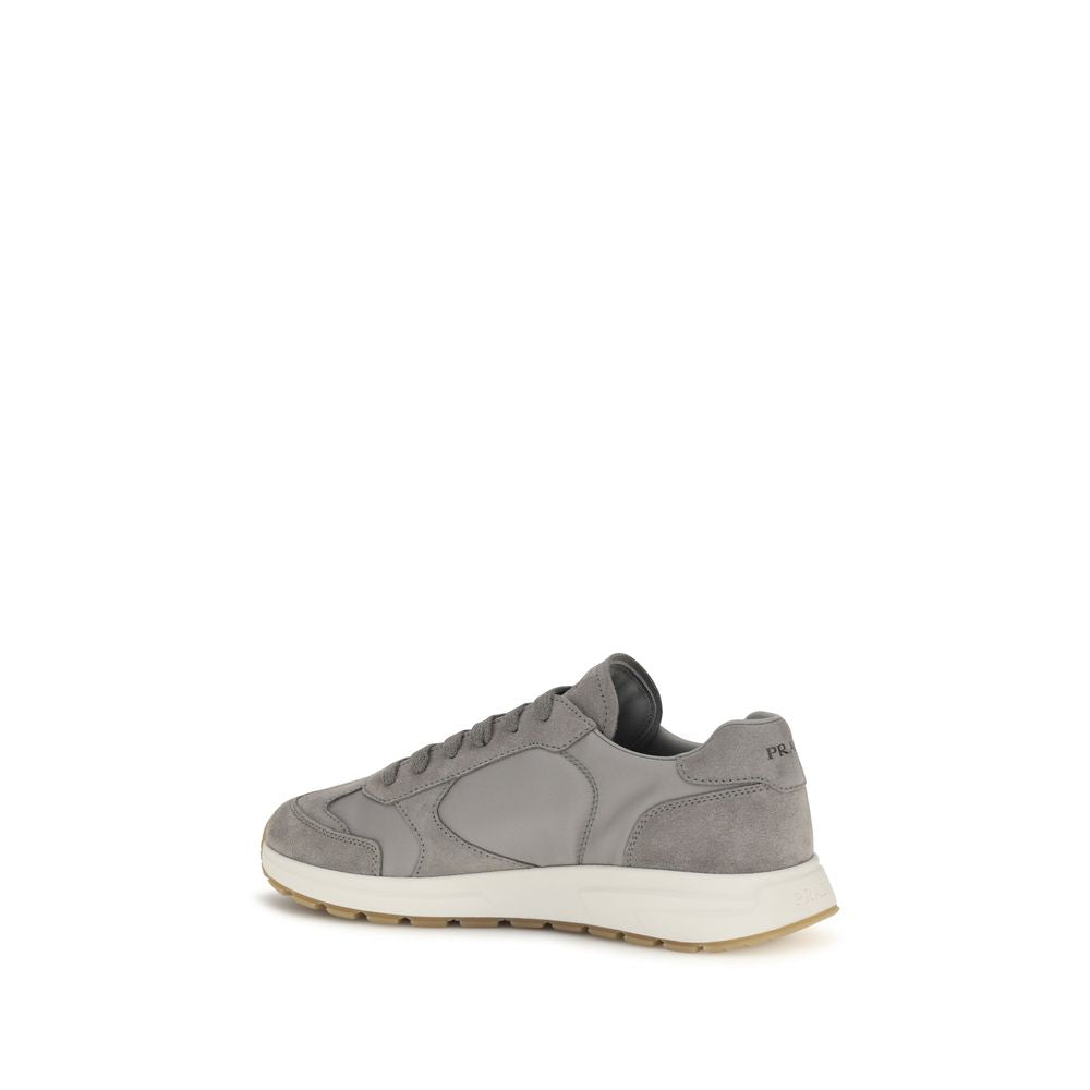 Prada Gray Recycled Polyamide Athletic Sneakers | Regal Royce
