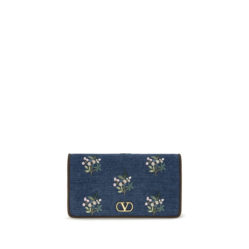 Valentino Garavani Blue Cotton Shoulder Bag | Regal Royce