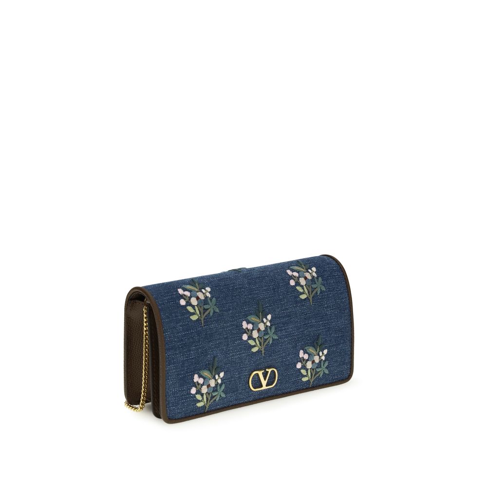 Valentino Garavani Blue Cotton Shoulder Bag | Regal Royce
