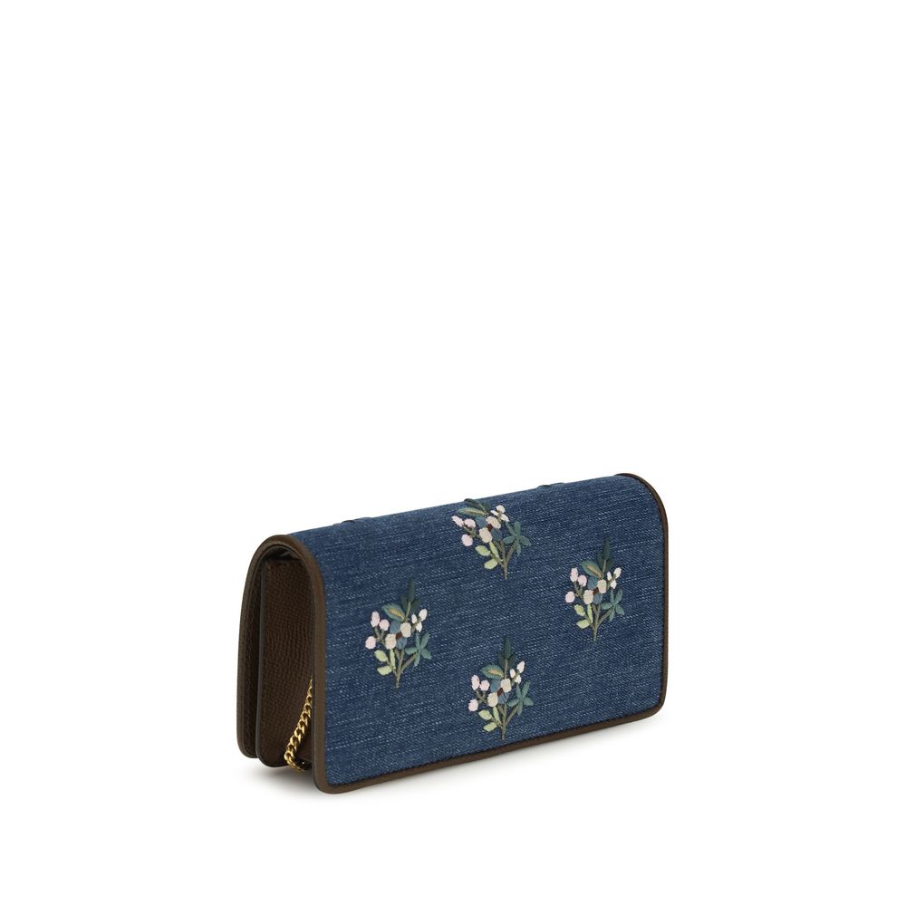 Valentino Garavani Blue Cotton Shoulder Bag | Regal Royce
