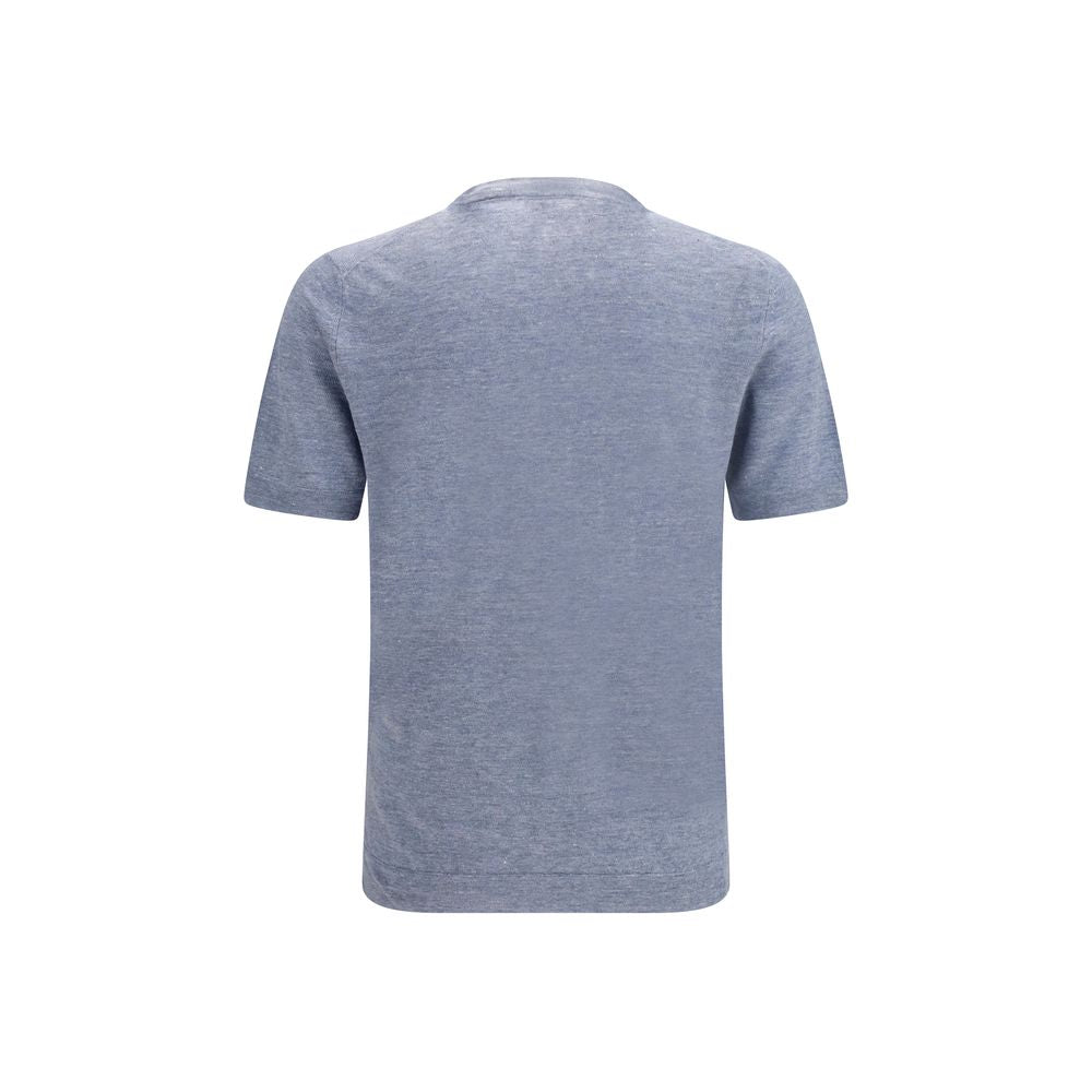 Brunello Cucinelli Blue Linen T-Shirt | Regal Royce