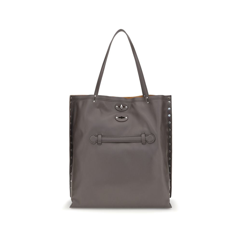 Zanellato Gray Calf Leather Bos Taurus Shoulder Bag | Regal Royce