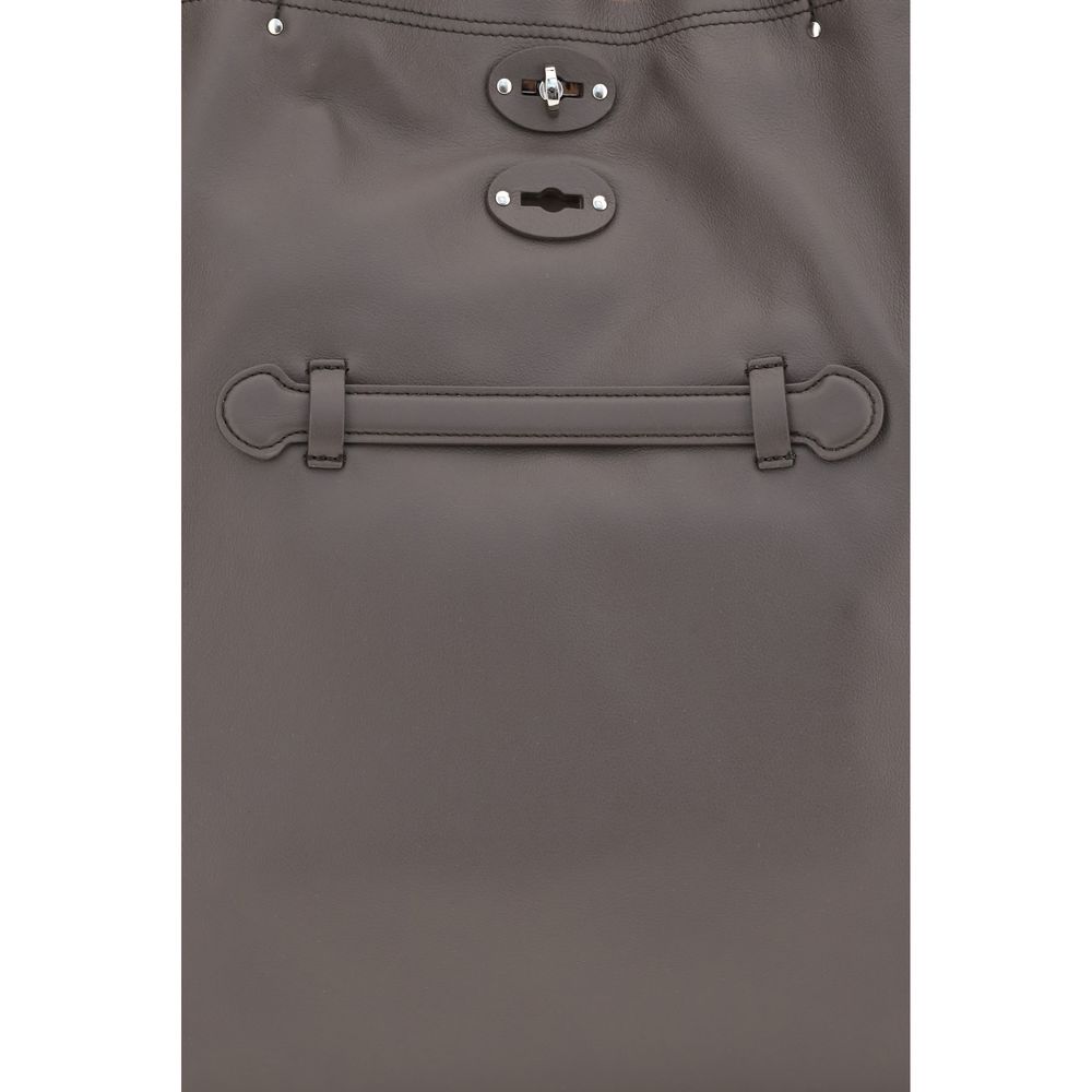 Zanellato Gray Calf Leather Bos Taurus Shoulder Bag | Regal Royce