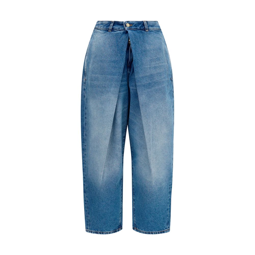 Balmain Blue Cotton Relaxed Fit Jeans | Regal Royce