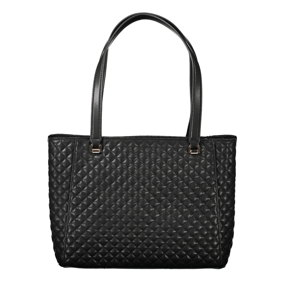 Guess Jeans Black Polyurethane Women Handbag | Regal Royce