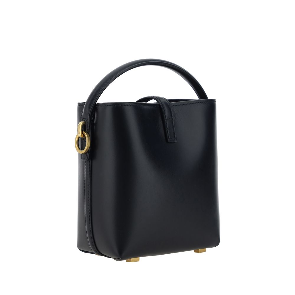Saint Laurent Black Calf Leather Bos Taurus Shoulder Bag | Regal Royce