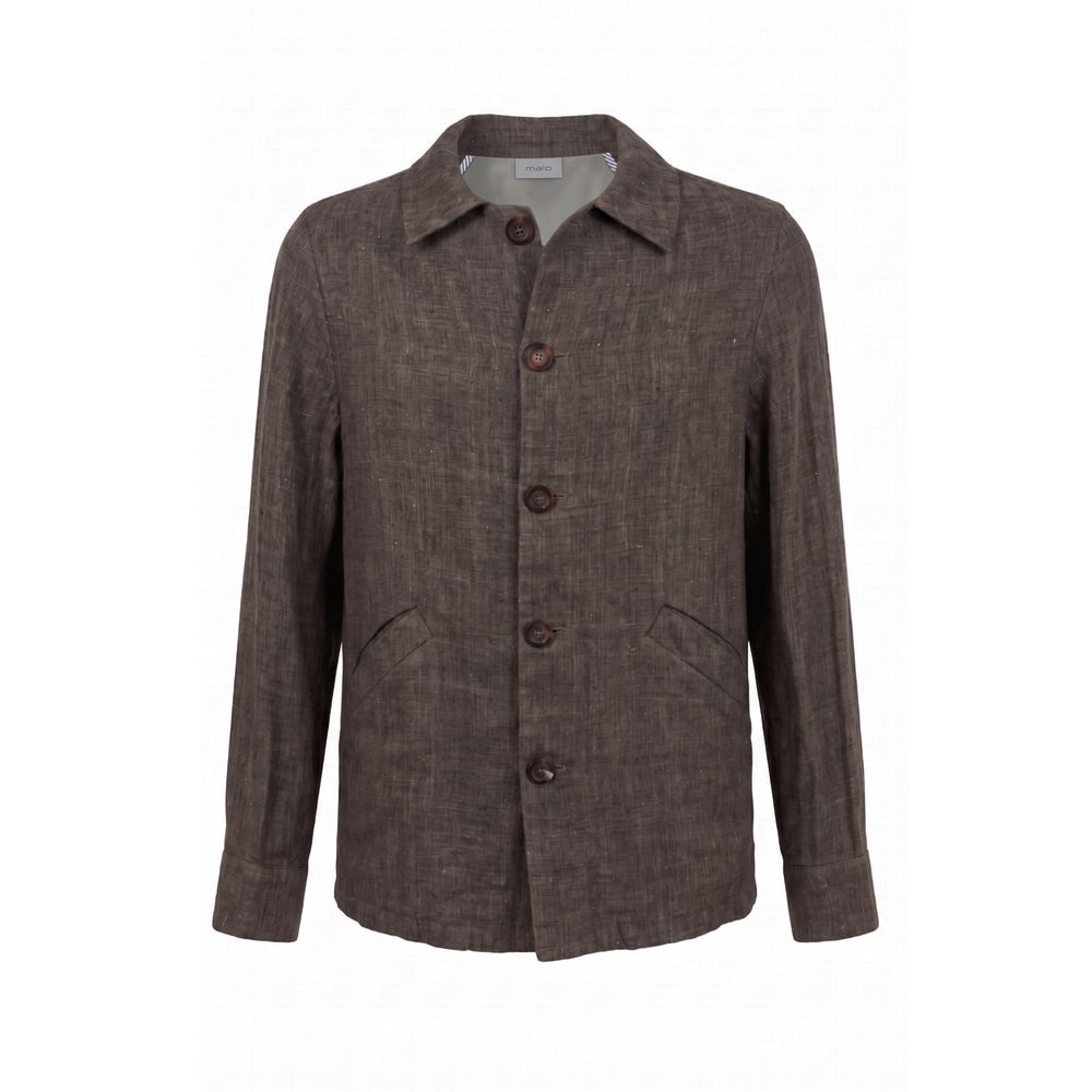 Malo Grey Linen Men's Jacket | Regal Royce