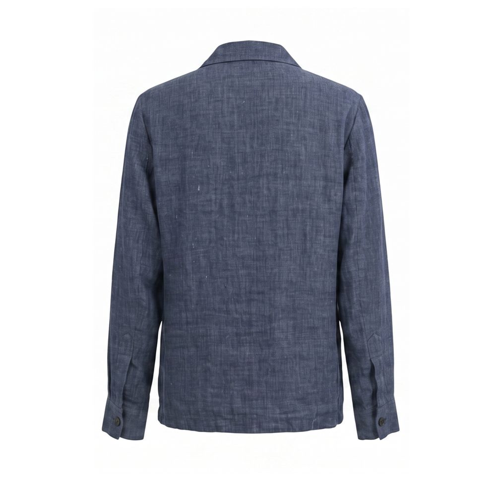 Malo Blue Linen Men's Jacket | Regal Royce