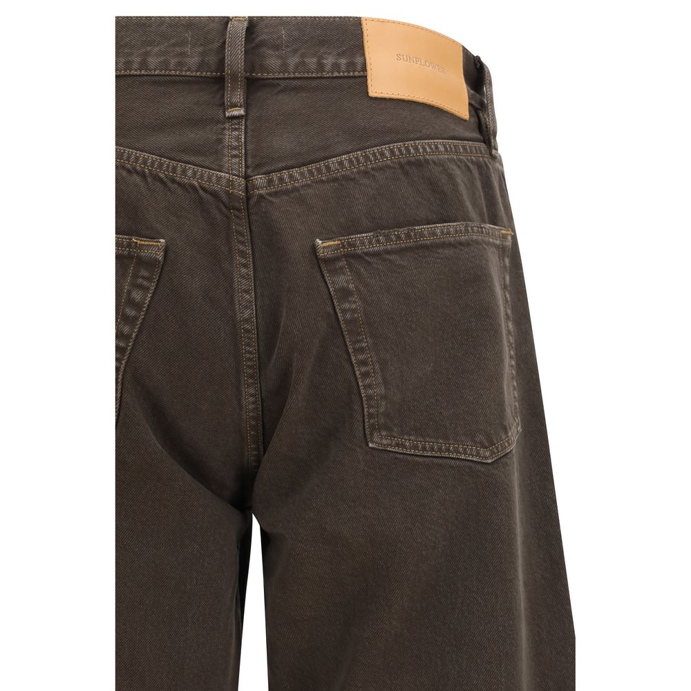 Sunflower Brown Cotton Relaxed Fit Jeans | Regal Royce