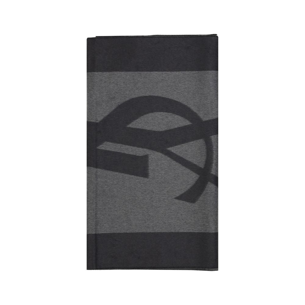 Saint Laurent Gray Silk Scarf | Regal Royce