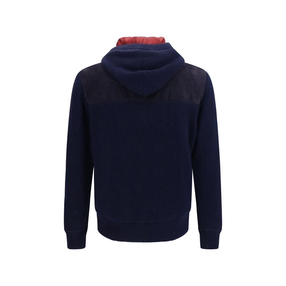Brunello Cucinelli Blue Wool Oves Aries Full-Length Jacket | Regal Royce
