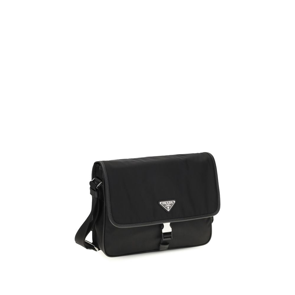 Prada Black Recycled Polyamide Shoulder Bag | Regal Royce