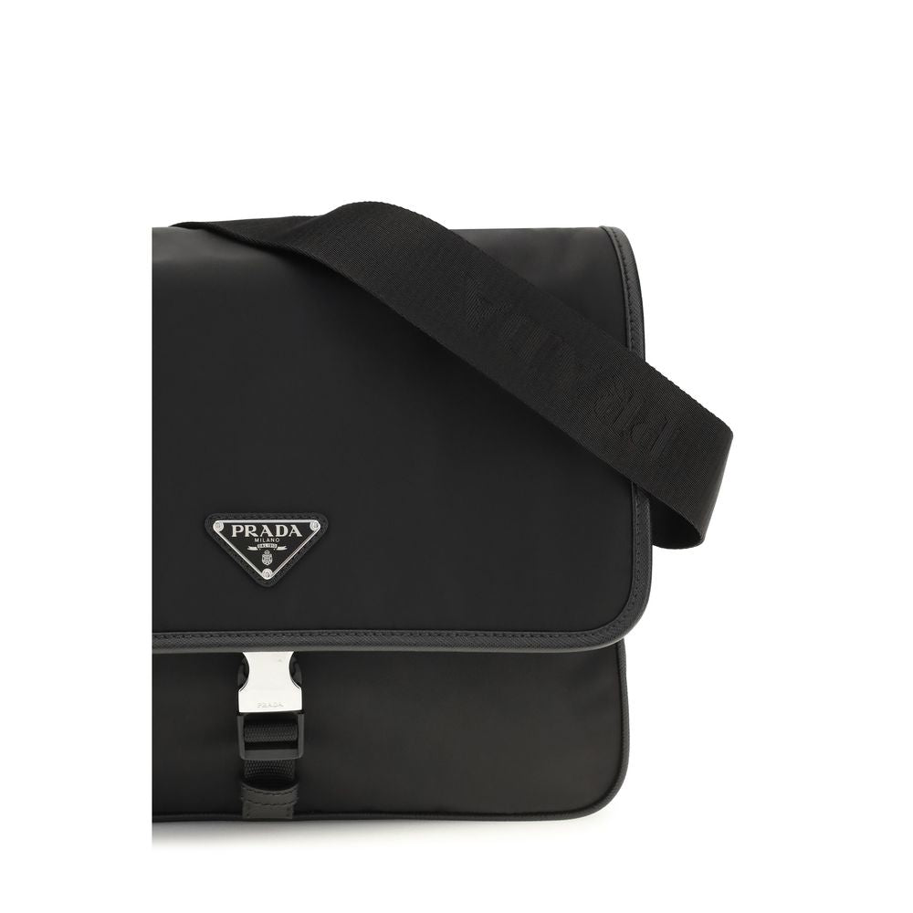 Prada Black Recycled Polyamide Shoulder Bag | Regal Royce
