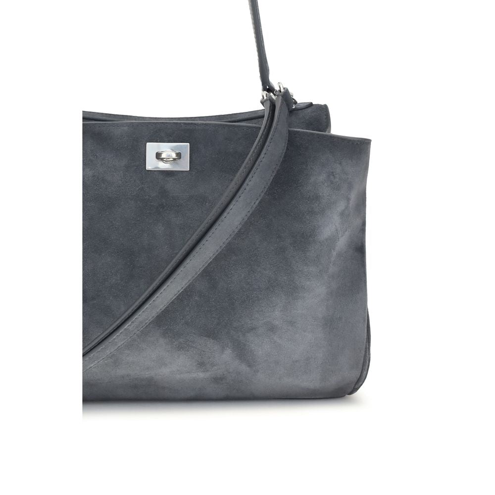 Balenciaga Gray Calf Leather Bos Taurus Shoulder Bag | Regal Royce