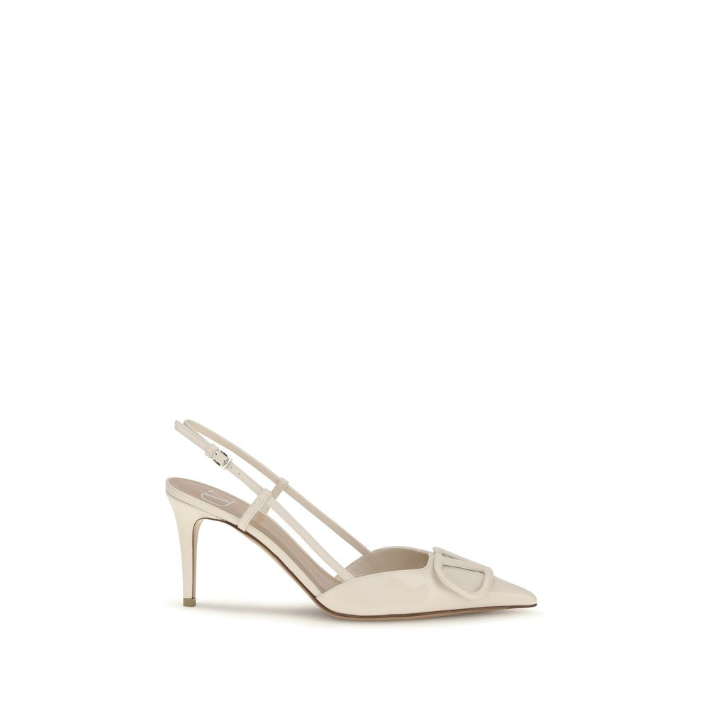 Valentino Garavani Beige Calf Leather Bos Taurus High Heel Pumps | Regal Royce