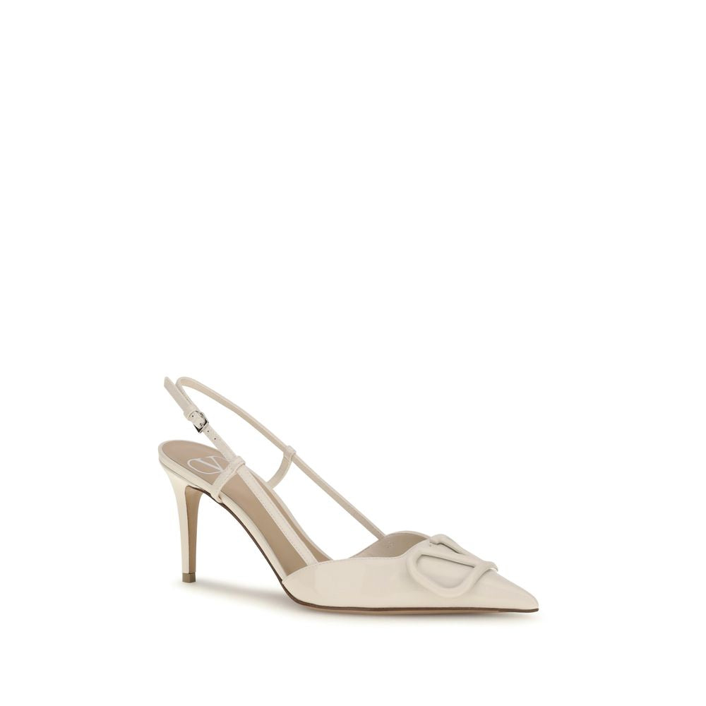 Valentino Garavani Beige Calf Leather Bos Taurus High Heel Pumps | Regal Royce