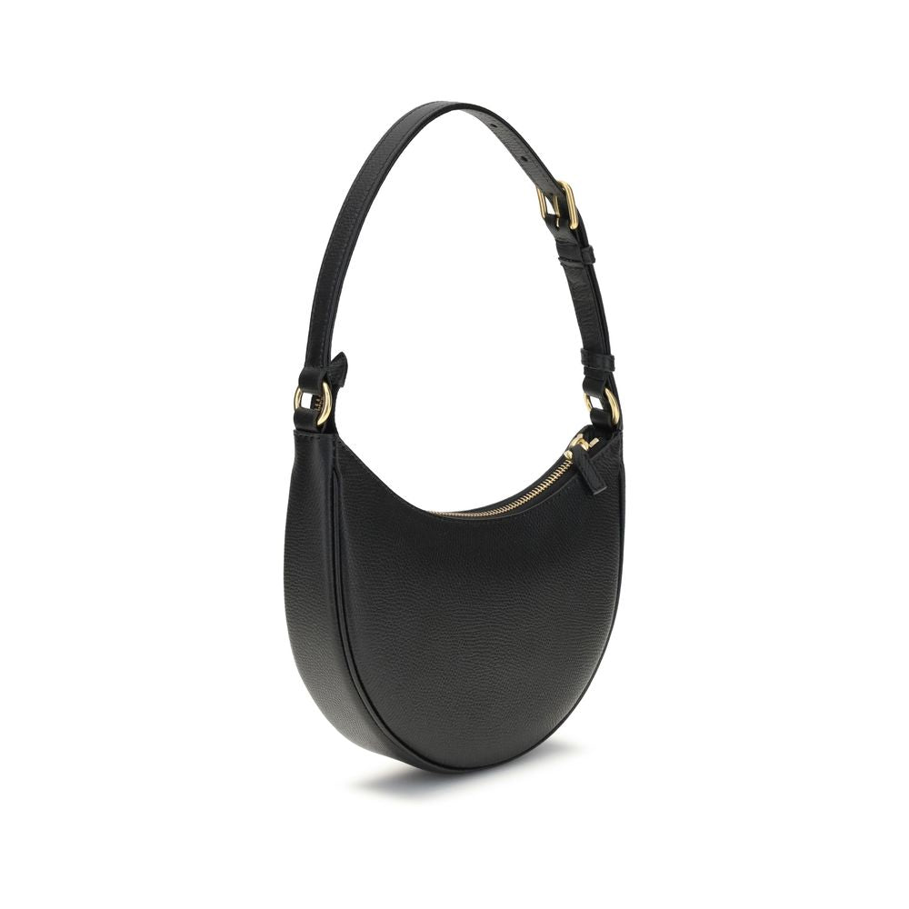 Valentino Garavani Black Calf Leather Bos Taurus Shoulder Bag | Regal Royce