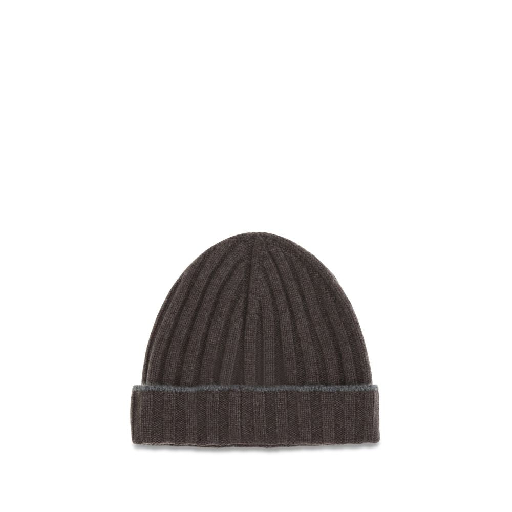 Brunello Cucinelli Brown Cashmere Beanie | Regal Royce