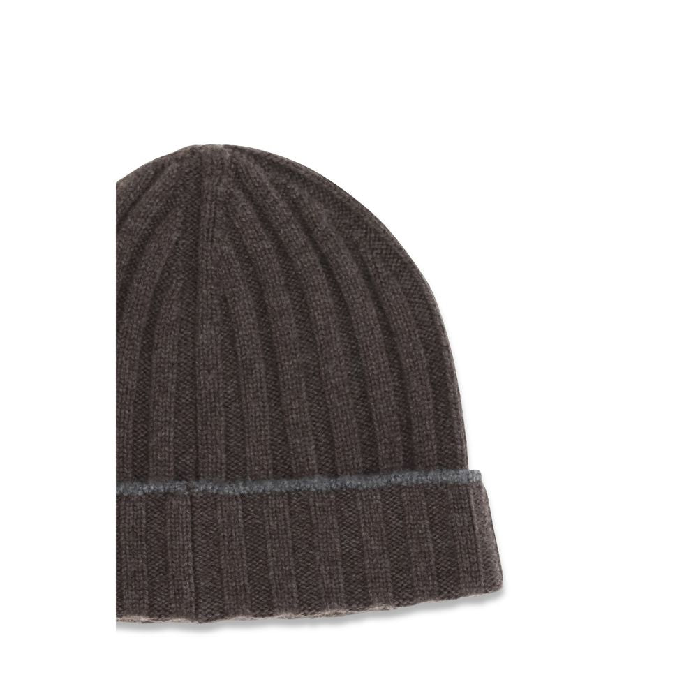 Brunello Cucinelli Brown Cashmere Beanie | Regal Royce