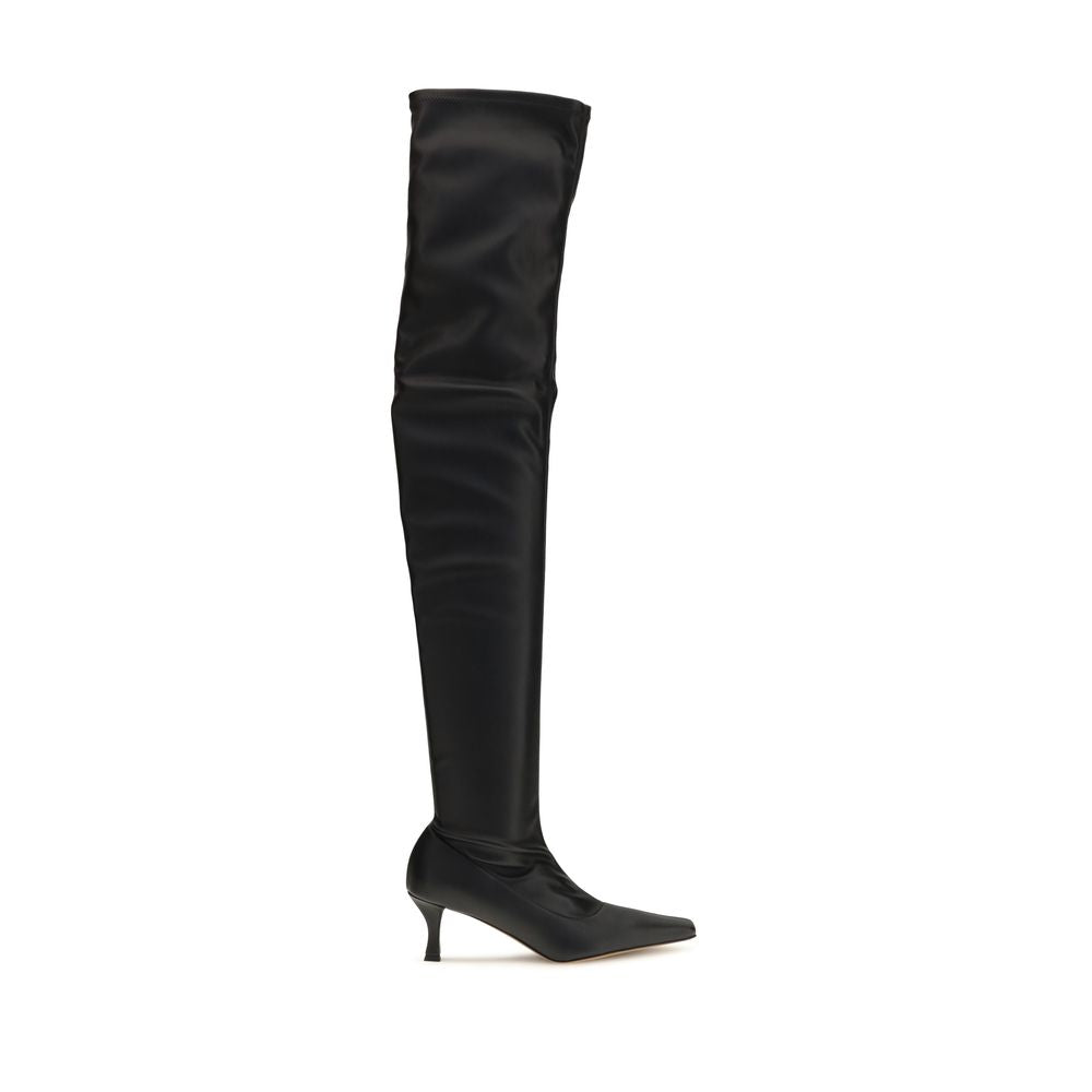 Proenza Schouler Black Polyurethane Over The Knee | Regal Royce