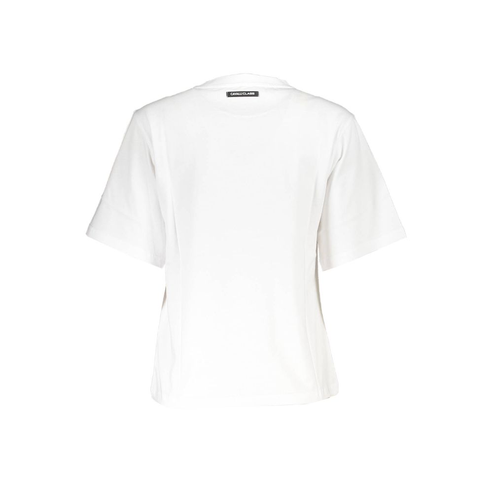 Cavalli Class Bianco Cotton Women's T-Shirt | Regal Royce