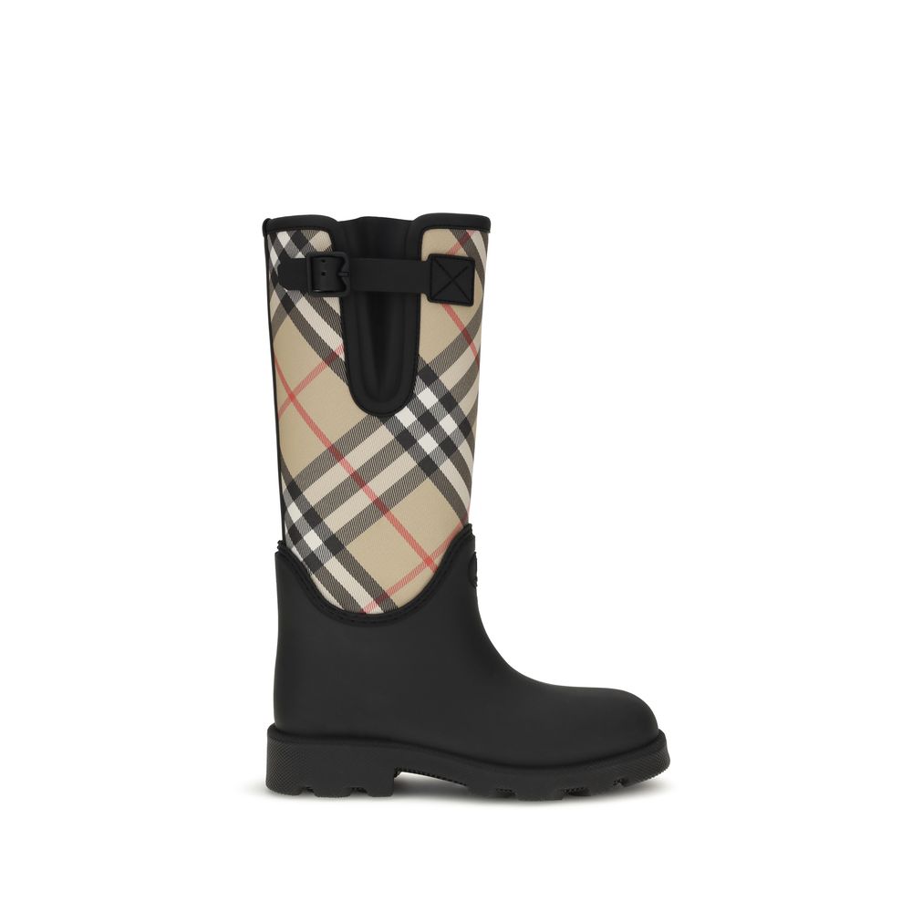 Burberry Black Rubber Rain Boots | Regal Royce