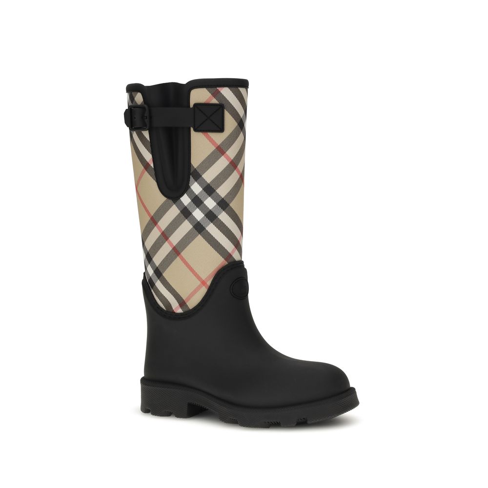 Burberry Black Rubber Rain Boots | Regal Royce