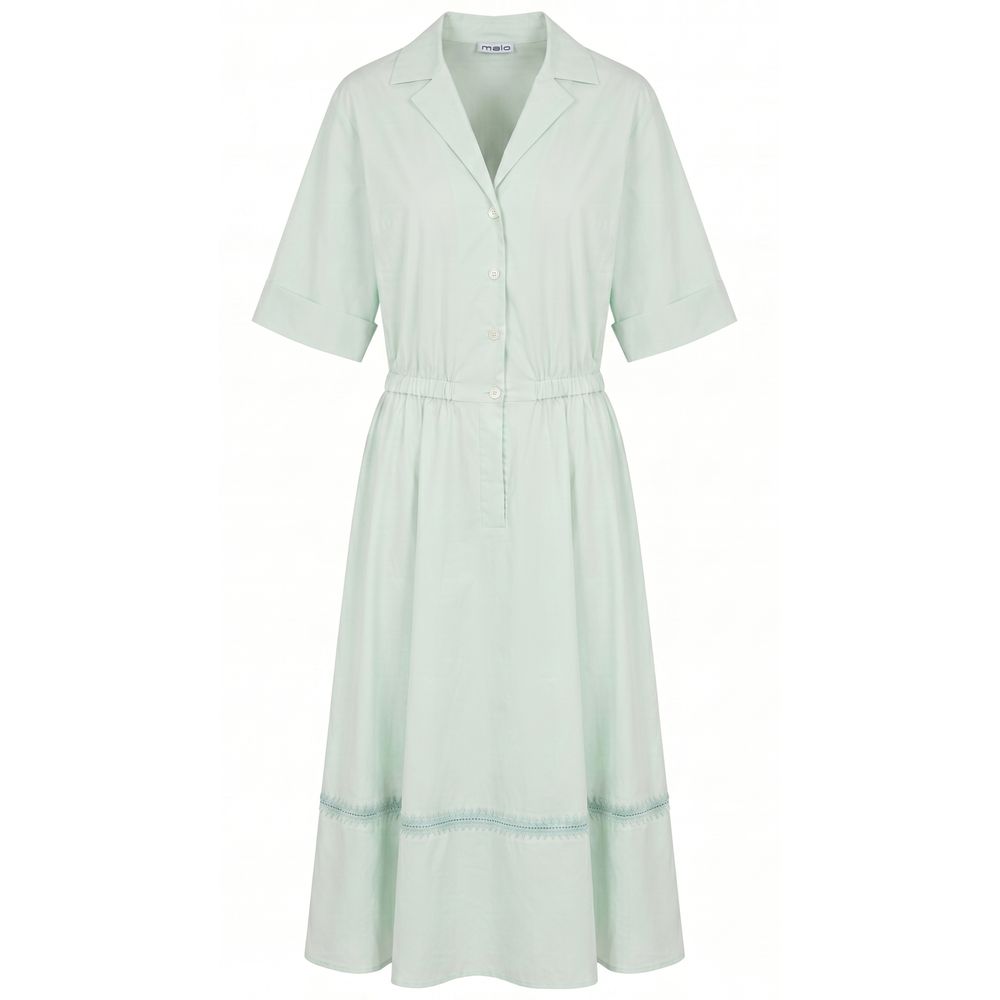 Malo Green Cotton Women Dress | Regal Royce