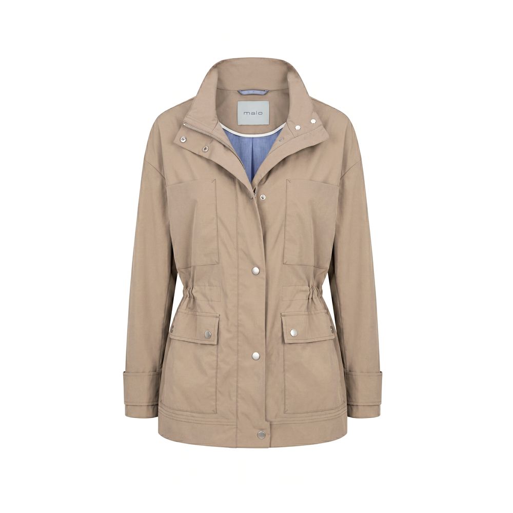 Malo Brown Cotton Women Jacket | Regal Royce