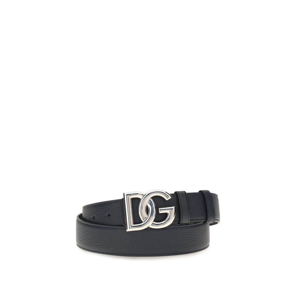 Dolce & Gabbana Black Calf Leather Bos Taurus Regular Belt | Regal Royce