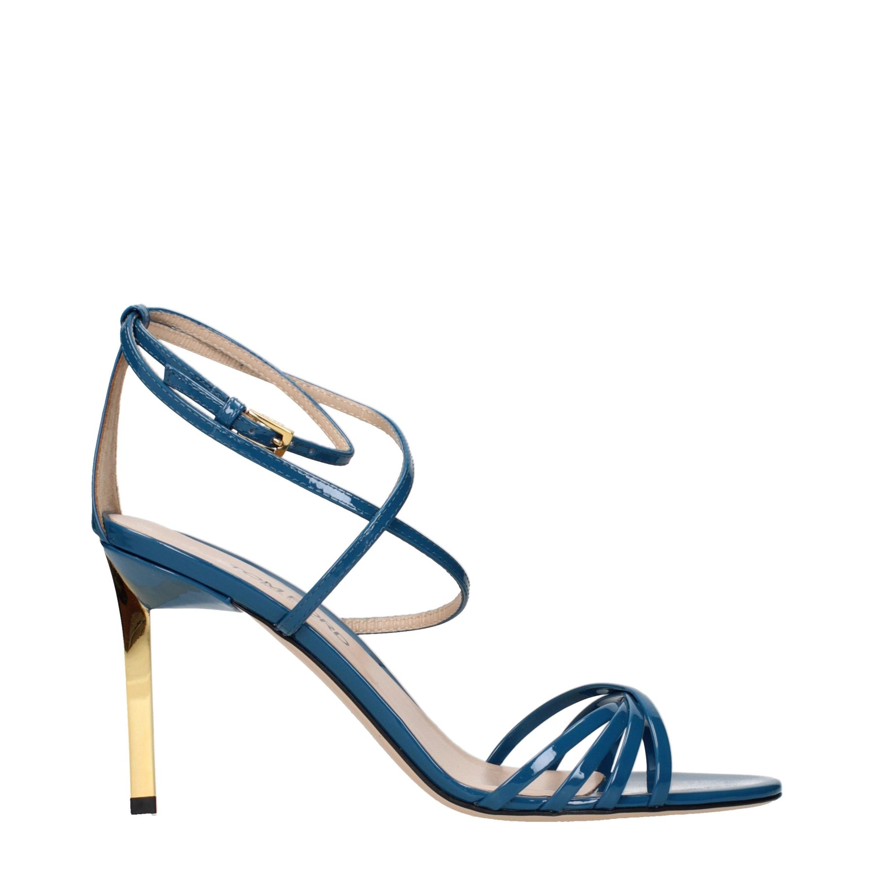 Tom Ford Blue Leather Stiletto Heel Sandals | Regal Royce