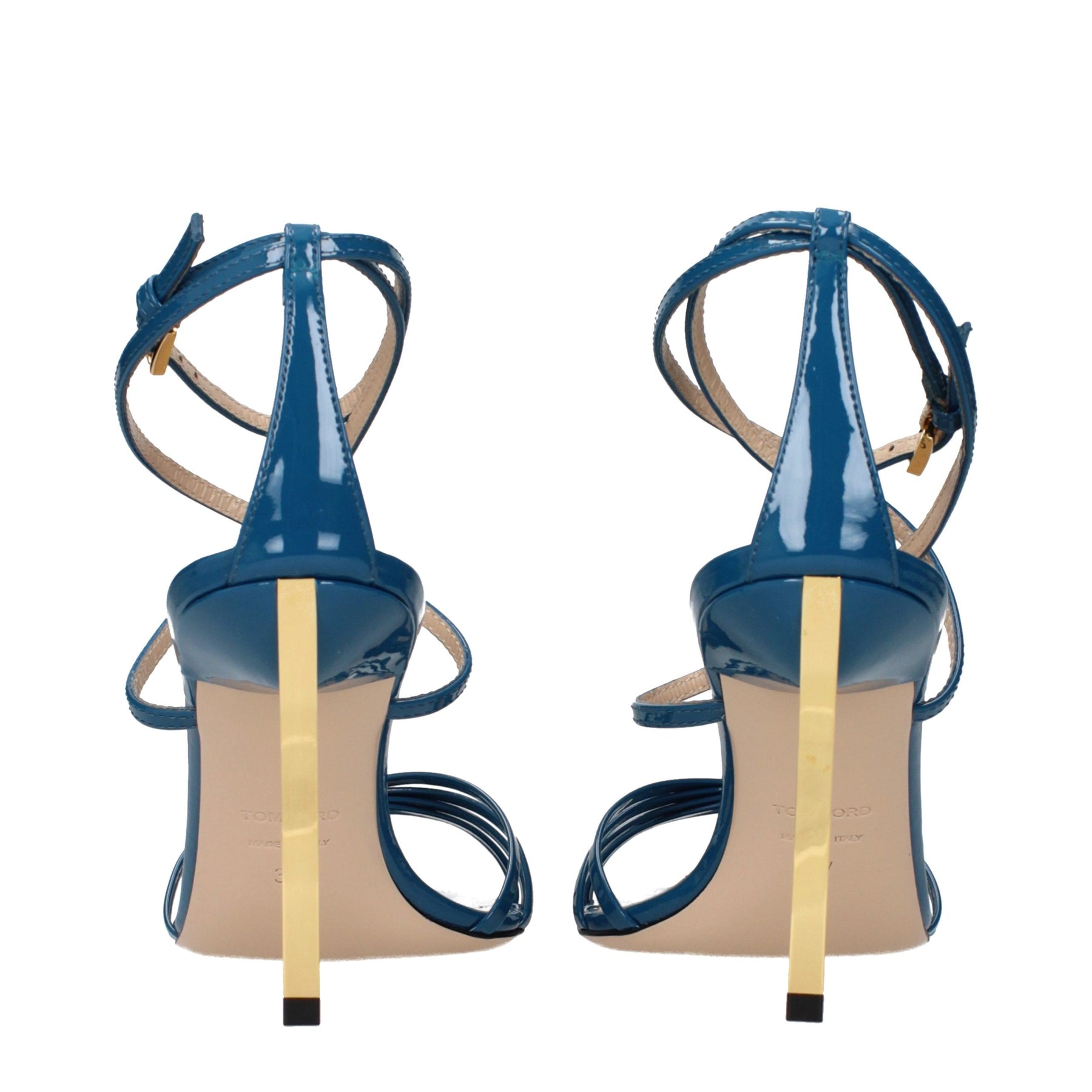 Tom Ford Blue Leather Stiletto Heel Sandals | Regal Royce