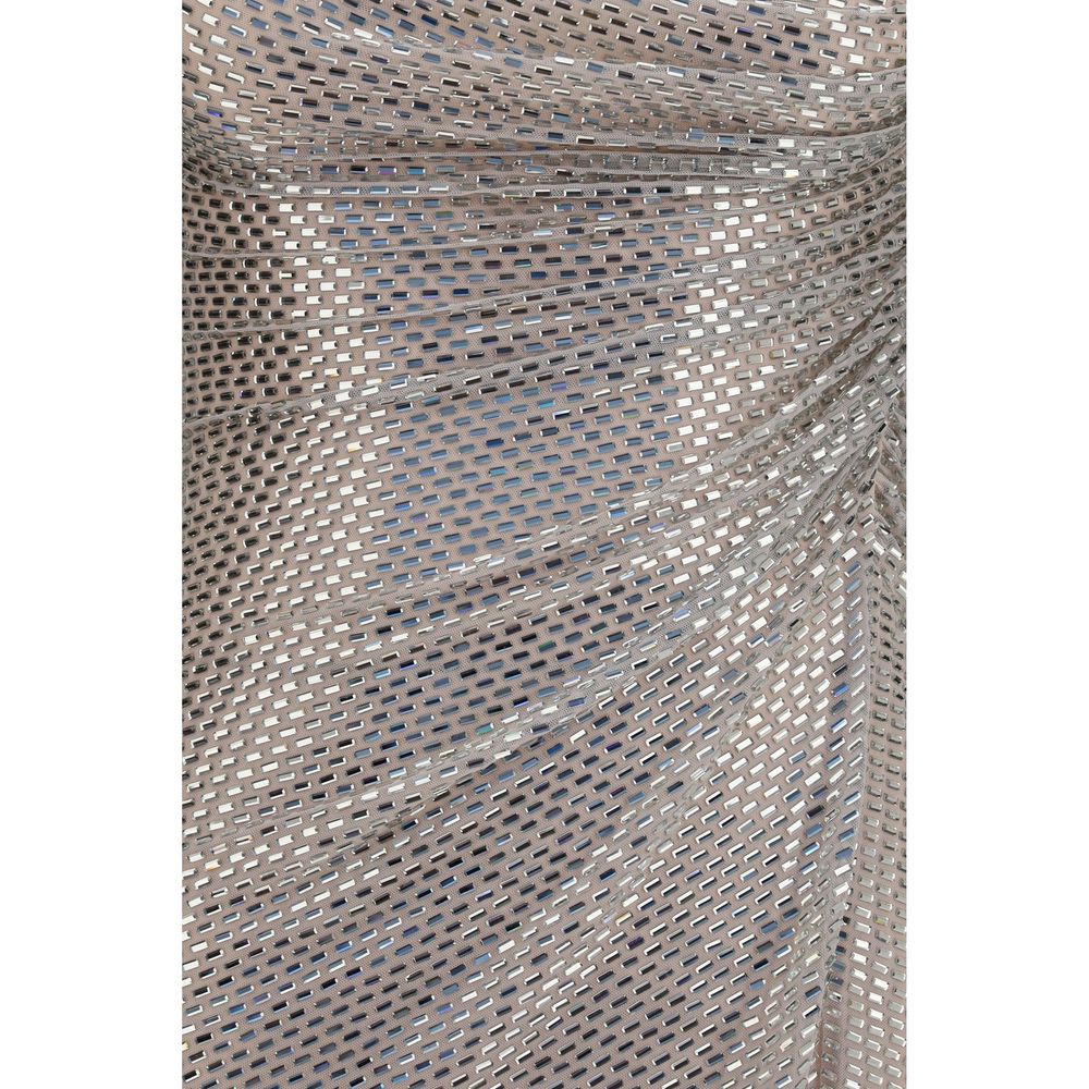 Self-Portrait Silver Polyester Cocktail Dress | Regal Royce